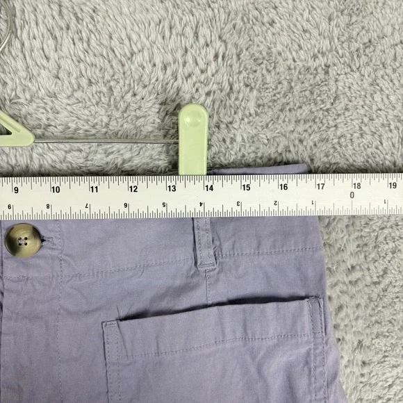 Maeve The Colette Cropped Wide Leg Pants Size 34 Lilac Lavender Linen Blend - Picture 4 of 9